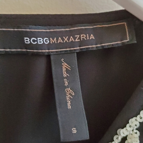 bcbgmaxazria 100% Silk Dress with beautiful leaves embroidery, small - Picture 5 of 7